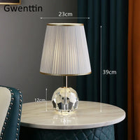 Modern crystal table lamp for interior decor and lighting
