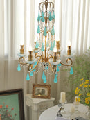 Modern art deco water drop chandelier in crystal and glass