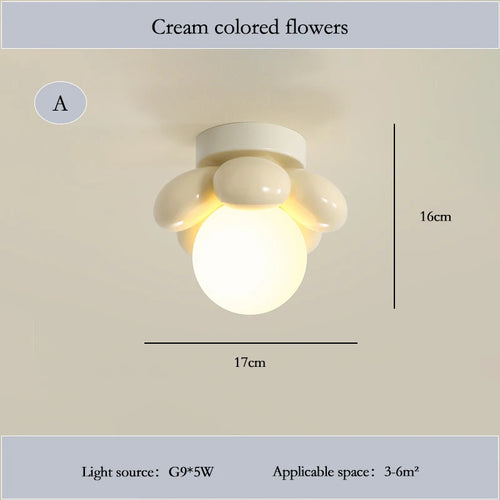 Modern petal chandelier for children's room - vue 18 sur 17