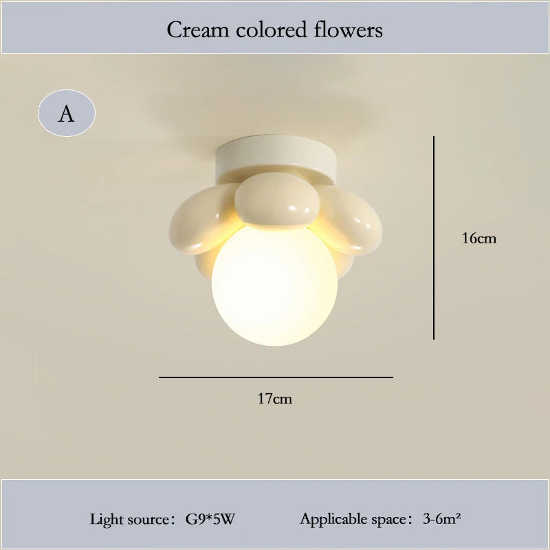 Modern petal chandelier for children's room - vue 17 sur 17