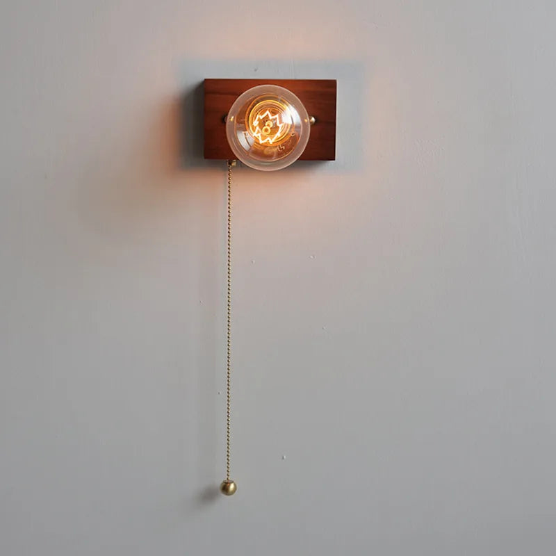 Vintage wabi sabi wall light with switch and plug cable - vue 3 sur 17