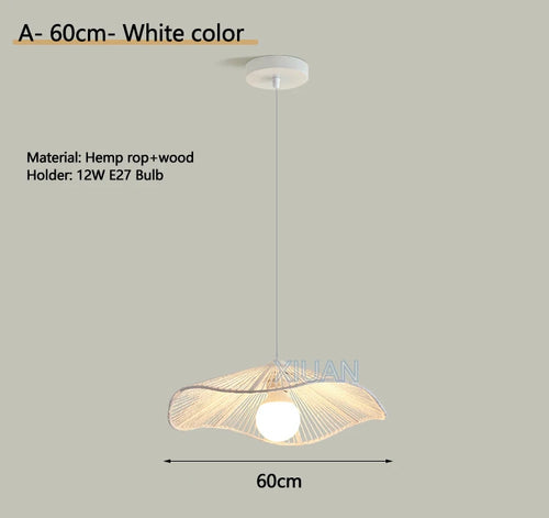 Wabi-sabi hemp rope pendant chandelier - vue 16 sur 24