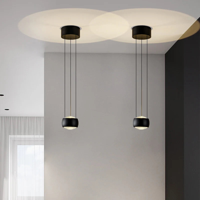 Minimalist design LED pendant light decorative metal indoor ceiling light - vue 4 sur 11