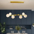 Nordic LED pendant light clear glass globe for bar restaurant