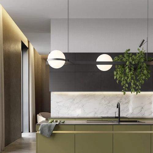 lustre moderne nordique avec pot de fleur led intégrée - vue 6 sur 18