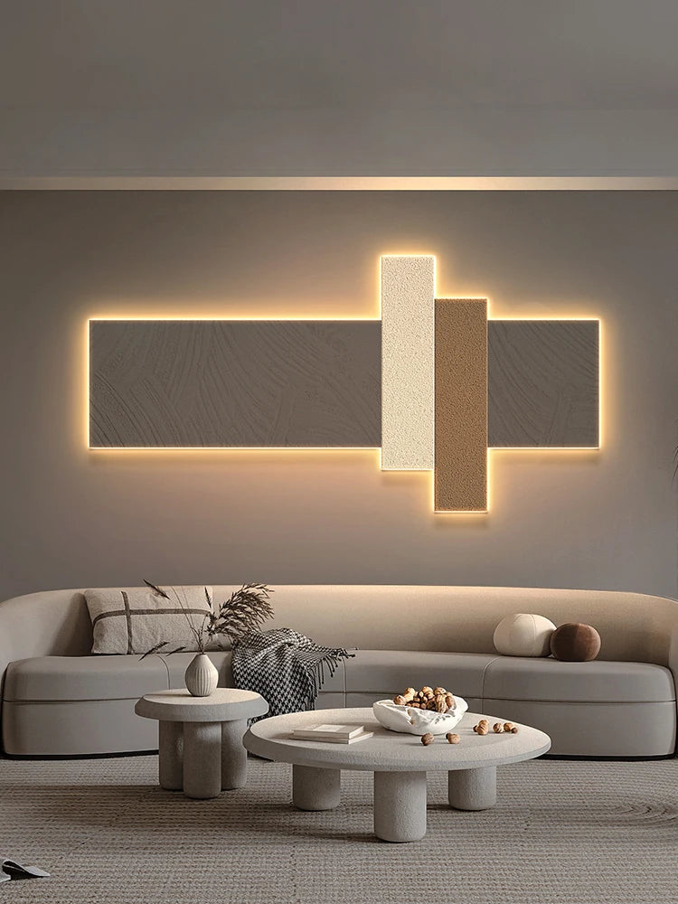 Minimalist LED wall light with remote control, Nordic decorative design