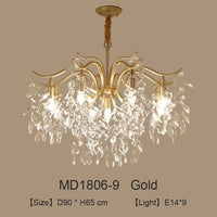 Luxury nordic crystal LED chandelier decoration