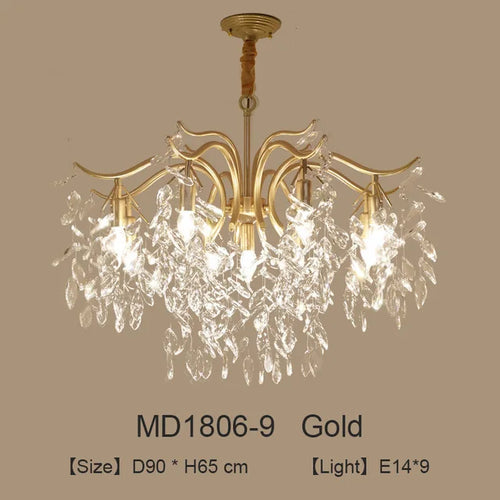 Luxury nordic crystal LED chandelier decoration