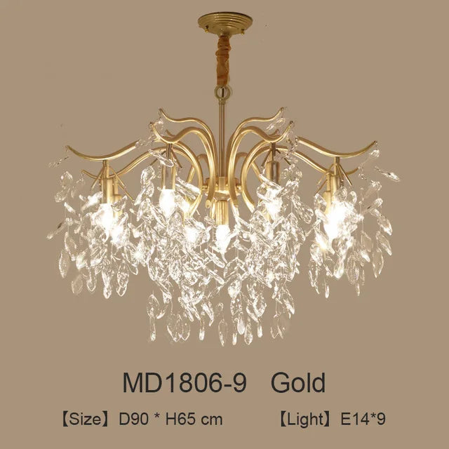Luxury nordic crystal LED chandelier decoration
