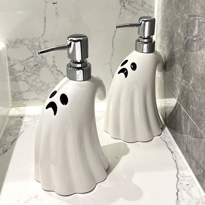 creative disinfectant bottle for Halloween bathroom decorations