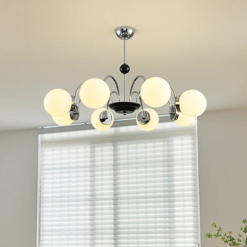 Modern Bauhaus magic bean chandelier French cream luxury - vue 6 sur 16
