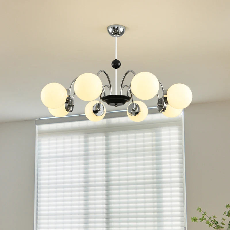 Modern Bauhaus magic bean chandelier French cream luxury - vue 6 sur 16