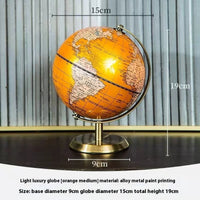 retro globe map for educational and geographic decoration