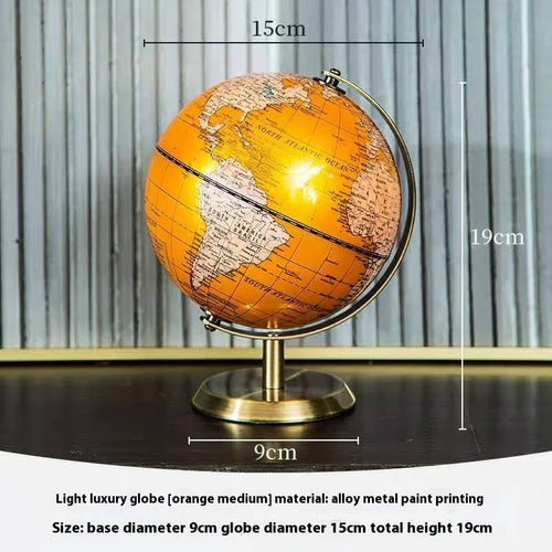 retro globe map for educational and geographic decoration