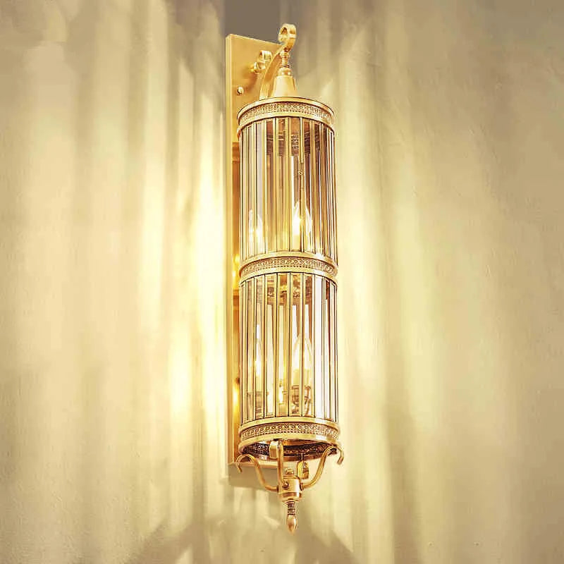 Antique copper outdoor wall light