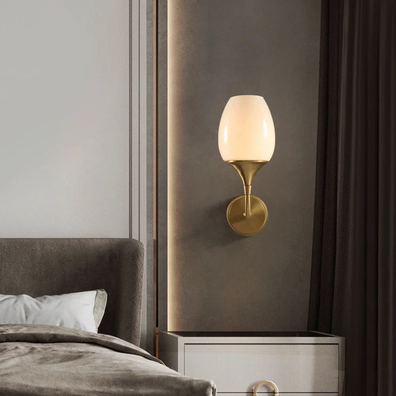 Nordic minimalist copper wall light for decorative lighting - vue 4 sur 8