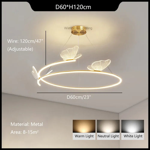 LED butterfly chandelier fashion creativity home