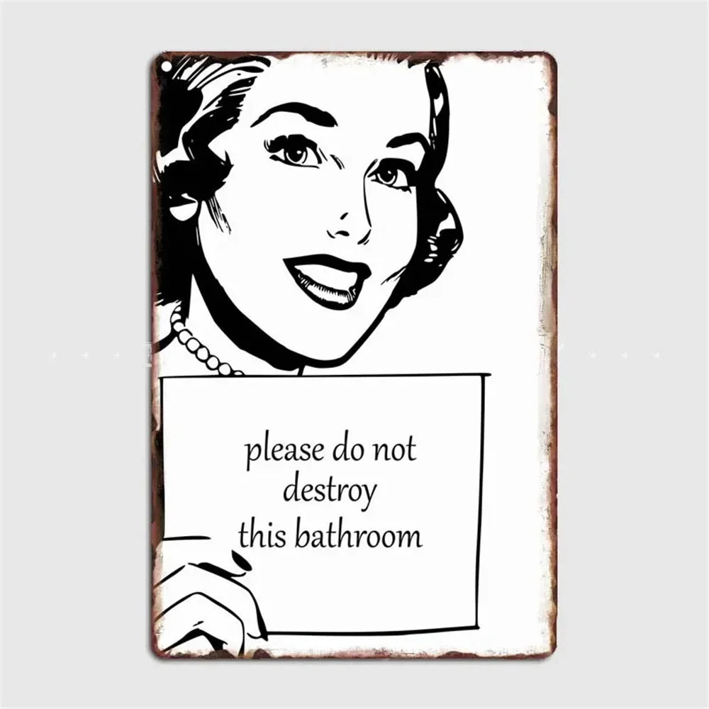 retro metal sign for fun wall decor - vue 38 sur 38