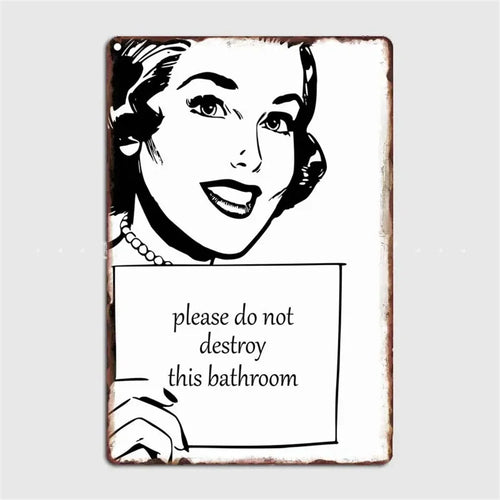 retro metal sign for fun wall decor - vue 39 sur 38