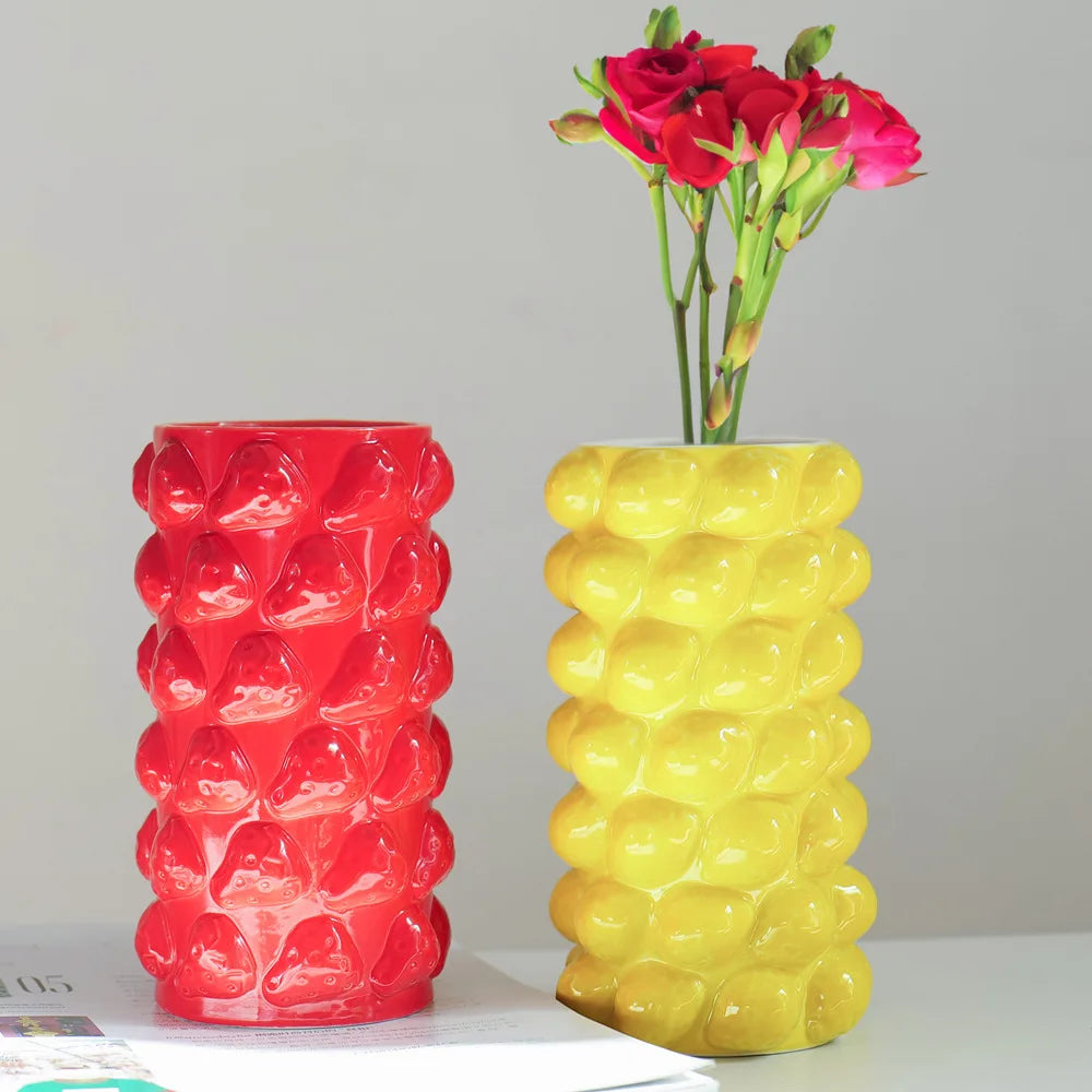Mediterranean ceramic vase for interior and table decoration