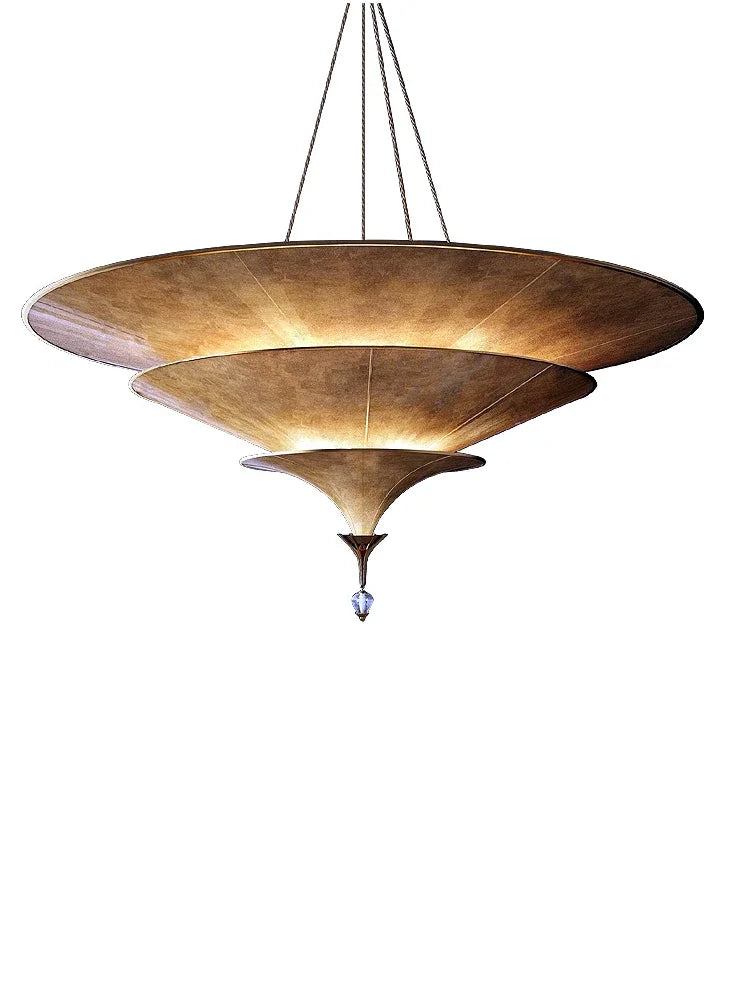 Asian Buddhist wabi sabi chandelier for interior decoration - vue 5 sur 7