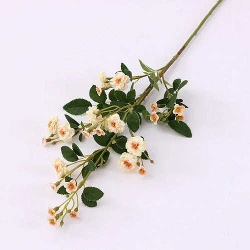 Set of 5 artificial silk roses for floral decoration - vue 9 sur 13