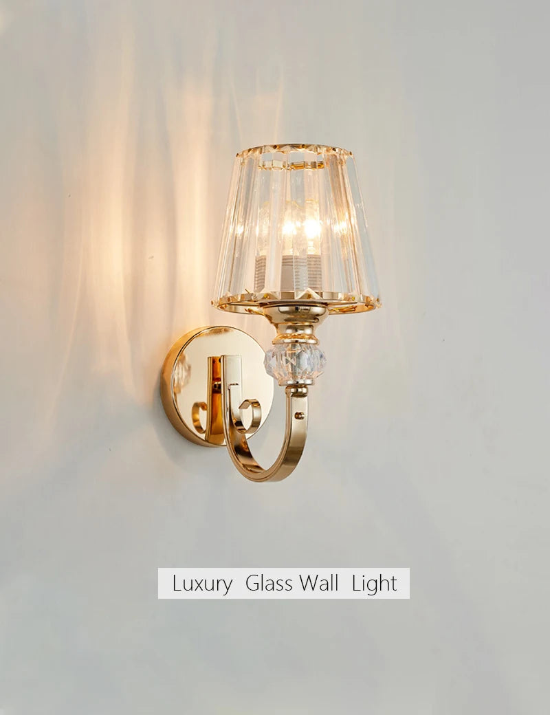 Modern nordic luxury crystal LED wall light - vue 5 sur 9