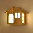 Modern creative wooden wall light for children