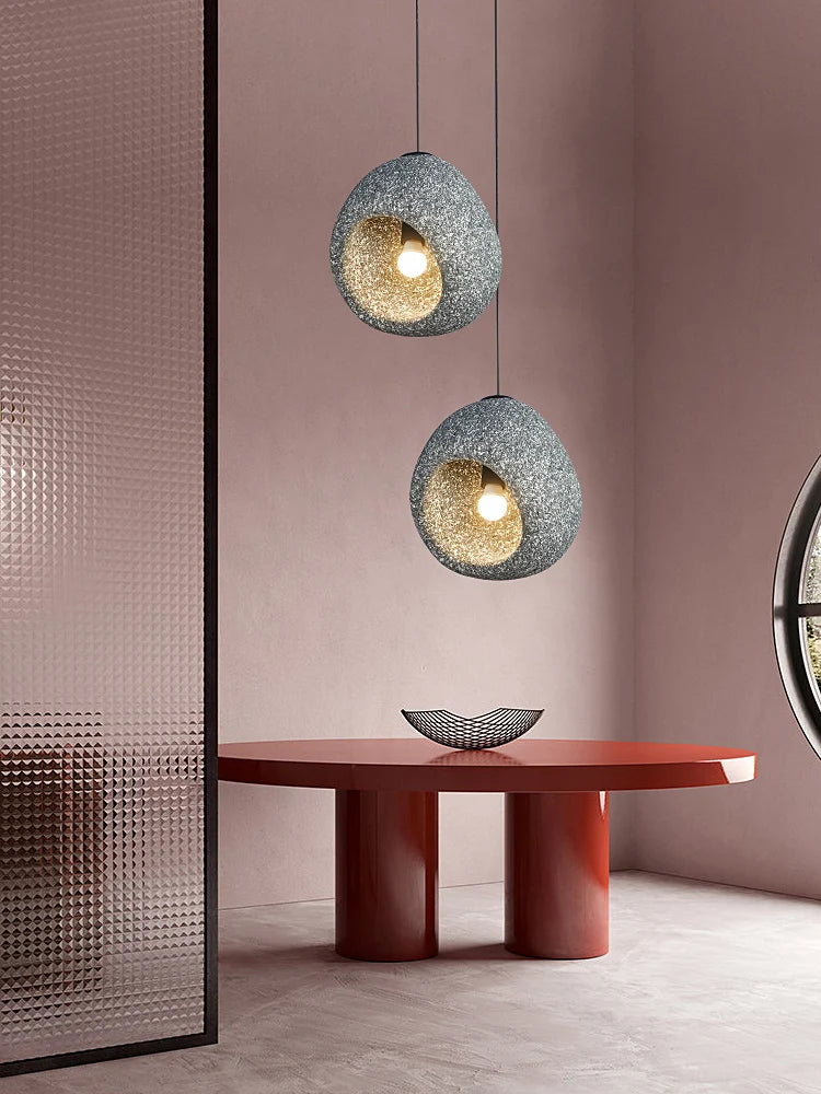 Nordic wabi sabi simple and creative personalised LED pendant light