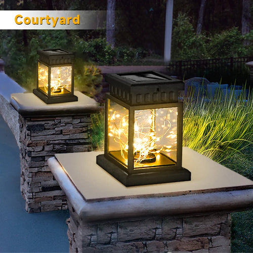 Waterproof solar LED lantern for garden and outdoor - vue 5 sur 9