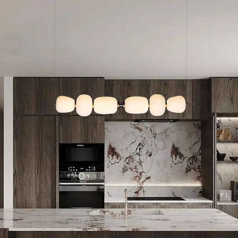 Modern milky glass pendant light for elegant interiors - vue 6 sur 12