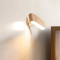 Rechargeable LED wall light with 360° rotation and memory function