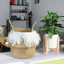 woven wicker basket for versatile storage and decoration