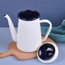Vintage enamel coffee pot 1.1l versatile retro style