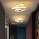 modern spiral LED ceiling light for a minimalist interior