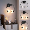 Creative LED wall light in headphone design