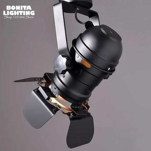 Retro industrial style pendant light with vintage LED lighting - vue 7 sur 6