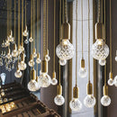 Elegant glass chandelier for restaurant and bar