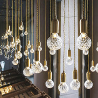 Elegant glass chandelier for restaurant and bar