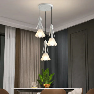 French style glass chandelier with decorative flowers for indoor use