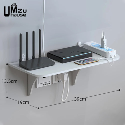 floating shelf for router and wall storage accessories - vue 9 sur 8