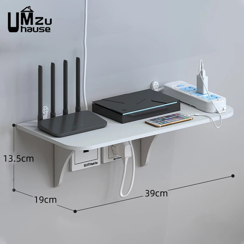 floating shelf for router and wall storage accessories - vue 8 sur 8