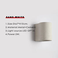 Creative terrazzo cement wall light