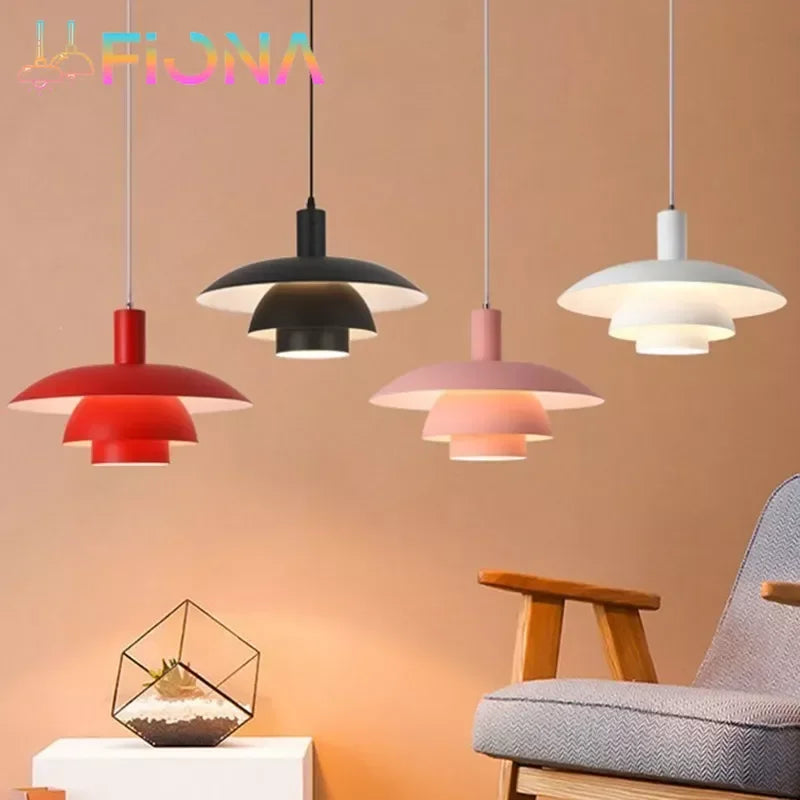 Multicolour flying saucer design pendant light for interior decoration