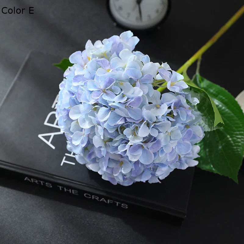 New Silk Simulation Hydrangea Flower European Style Home Decoration,Wedding Floor Arrangement Large Hydrangea Flower - vue 11 sur 13