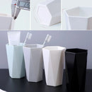 Solid plastic mouthwash and toothbrush cup