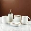 stylish and practical ceramic bathroom accessory set