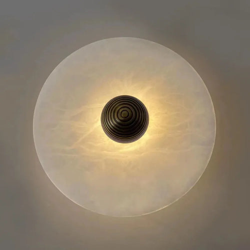 Round marble wall light - vue 2 sur 10