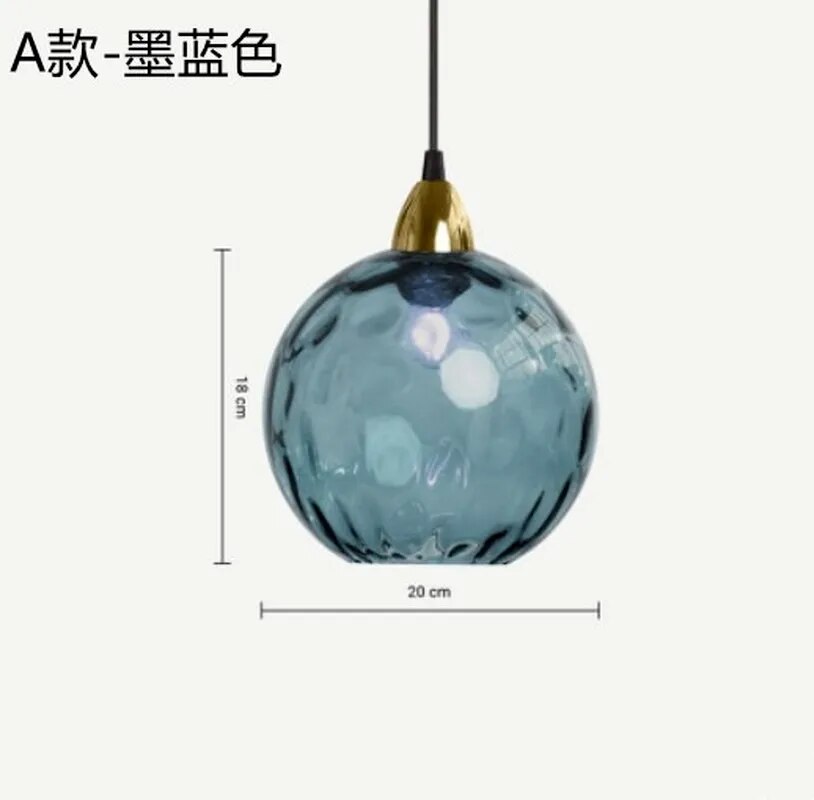 Modern nordic coloured glass chandelier with water grain effect - vue 16 sur 29