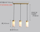 Retro copper pendant light with marble shade for indoor and garden